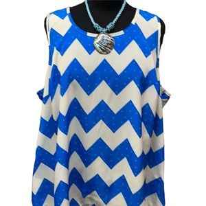 Peach Love Chevron Print Blouse